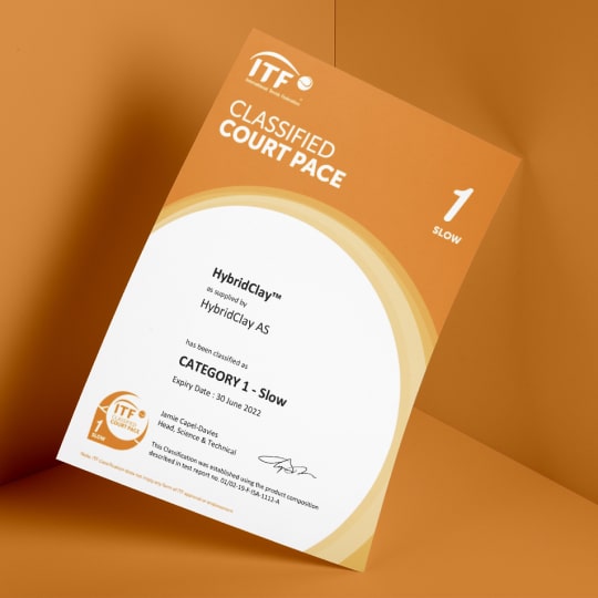 ITF cat-1 slow classified certificate